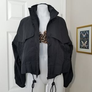 Athleta Canopy Parachute Short Jacket M NWT Black